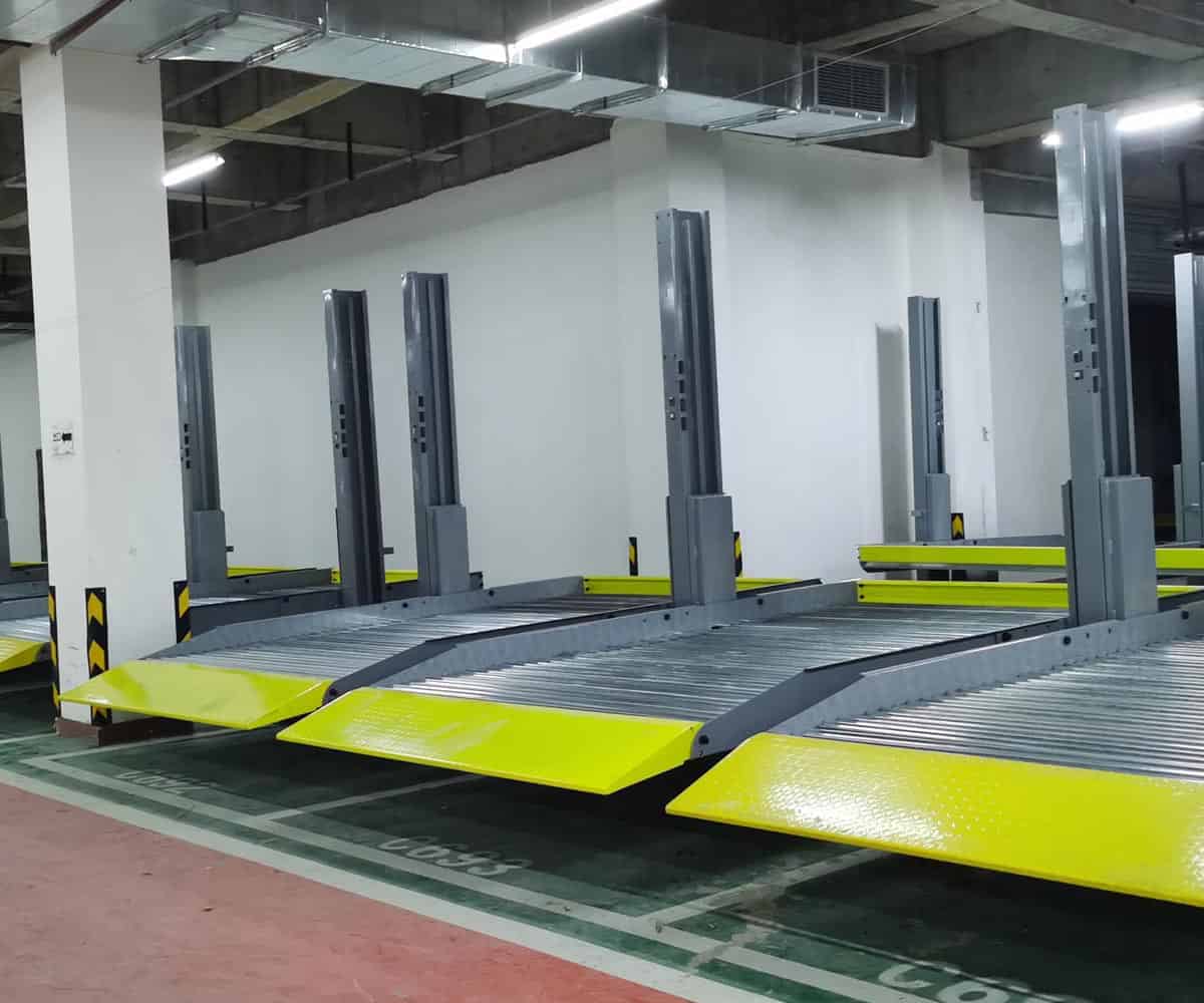 白銀雙層升降平移式機(jī)械式停車設(shè)備長租