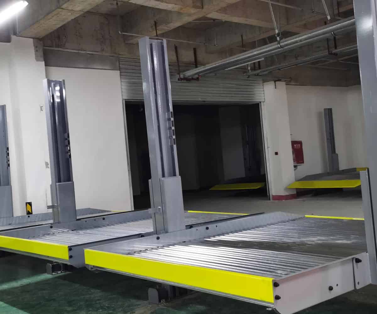 阿克塞二層升降式機(jī)械停車設(shè)備過驗(yàn)收