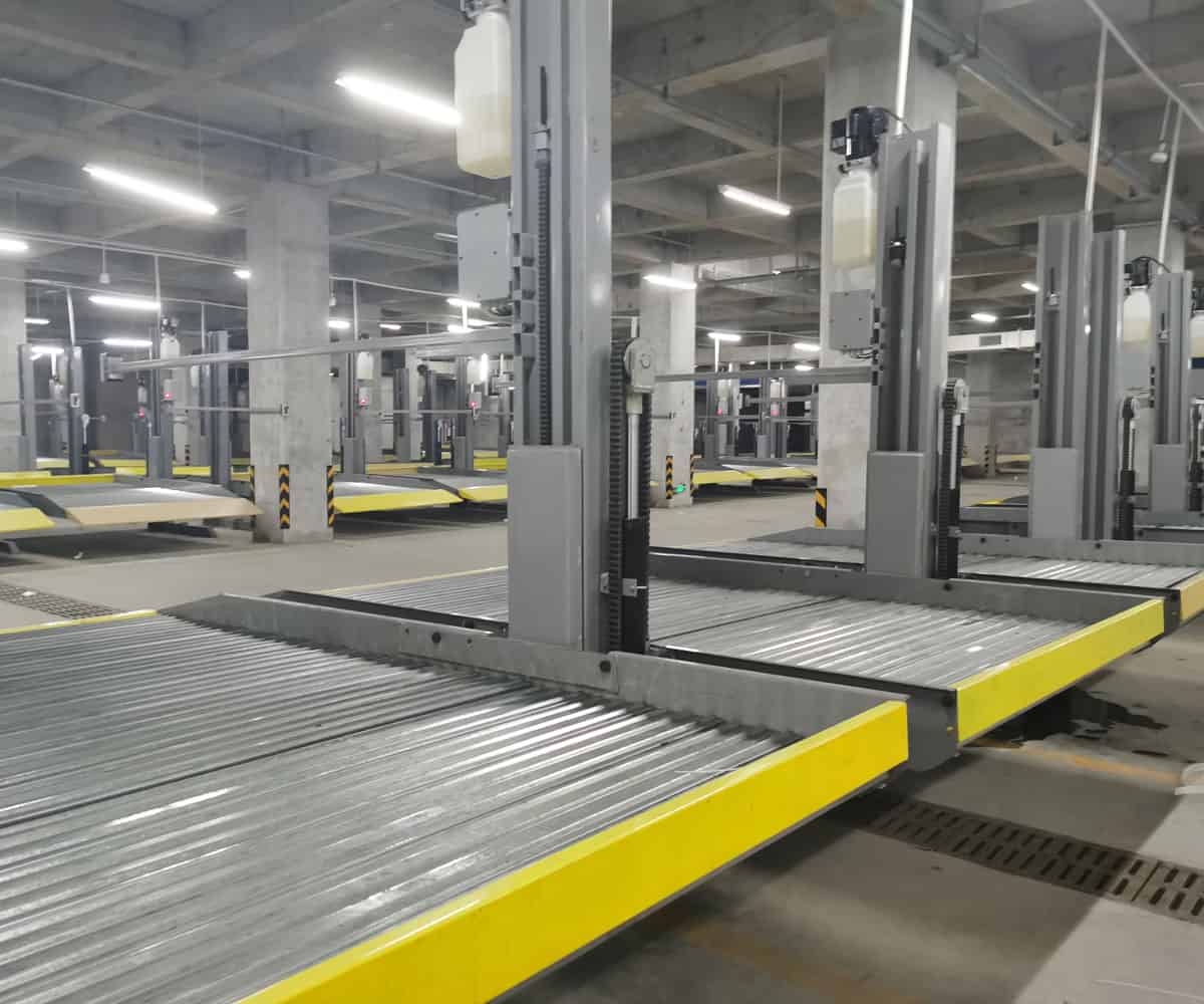 白銀兩層簡易升降停車立體車庫長租